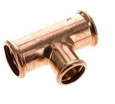 Tee Press Fitting - 28mm Female & 35mm - Copper alloy