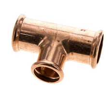 Tee Press Fitting - 28mm Female & 35mm - Copper alloy