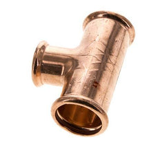 Tee Press Fitting - 28mm Female & 35mm - Copper alloy