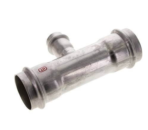 Tee Press Fitting - 22mm Female & 42mm - Stainless Steel