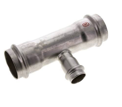 Tee Press Fitting - 22mm Female & 42mm - Stainless Steel