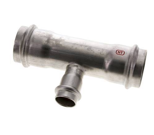 Tee Press Fitting - 22mm Female & 42mm - Stainless Steel