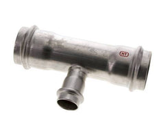 Tee Press Fitting - 22mm Female & 42mm - Stainless Steel