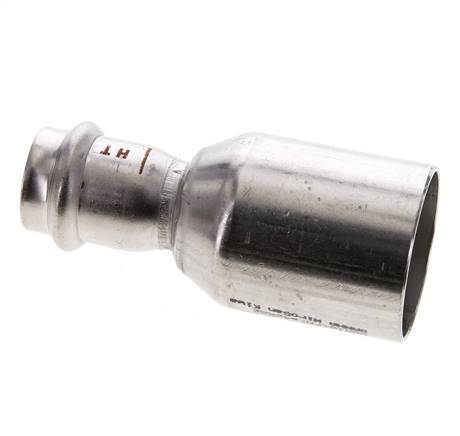 Racor a presión - 22 mm hembra y 42 mm macho - Acero inoxidable