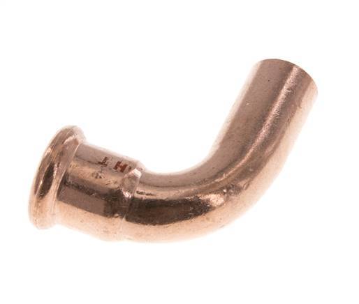 Accesorio a presión codo de 90 grados - 18 mm hembra y 18 mm macho - Aleación de cobre