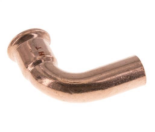 Accesorio a presión codo de 90 grados - 18 mm hembra y 18 mm macho - Aleación de cobre