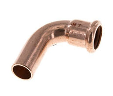 Accesorio a presión codo de 90 grados - 18 mm hembra y 18 mm macho - Aleación de cobre