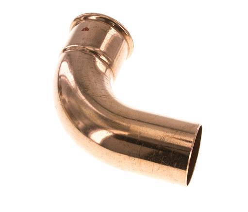 Accesorio a presión codo de 90 grados - 54 mm hembra y 54 mm macho - Aleación de cobre
