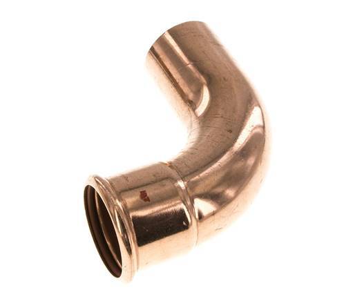 Accesorio a presión codo de 90 grados - 54 mm hembra y 54 mm macho - Aleación de cobre