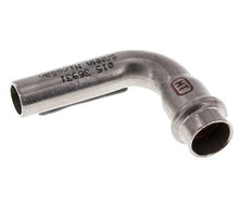 Accesorio a presión codo de 90 grados - 15 mm hembra y 15 mm macho - Acero inoxidable