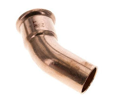 Accesorio a presión codo de 45 grados - 28 mm hembra y 28 mm macho - Aleación de cobre