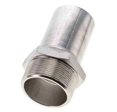 Racor a presión - Macho 54 mm y macho R 2'' - Acero inoxidable