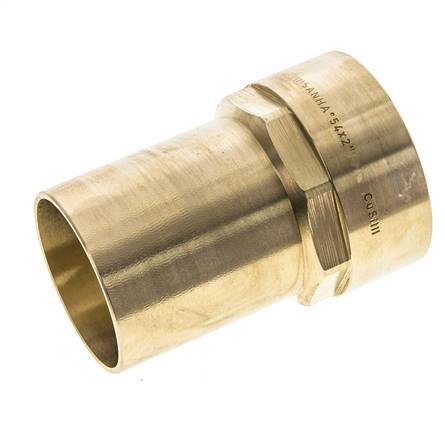 Racor a presión - Macho 54 mm y hembra Rp 2'' - Aleación de cobre