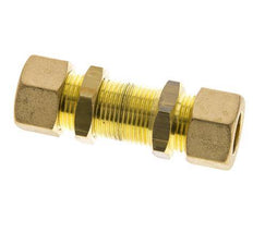 Racor de compresión recto de latón de 14 mm Pasamuros 89 bar DIN EN 1254-2
