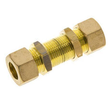 Racor de compresión recto de latón de 14 mm Pasamuros 89 bar DIN EN 1254-2