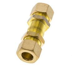 Racor de compresión recto de latón de 14 mm Pasamuros 89 bar DIN EN 1254-2