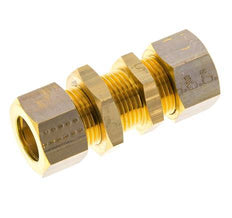 Racor de compresión recto de latón de 15mm Pasamuros 82 bar DIN EN 1254-2