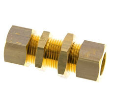 Racor de compresión recto de latón de 15mm Pasamuros 82 bar DIN EN 1254-2
