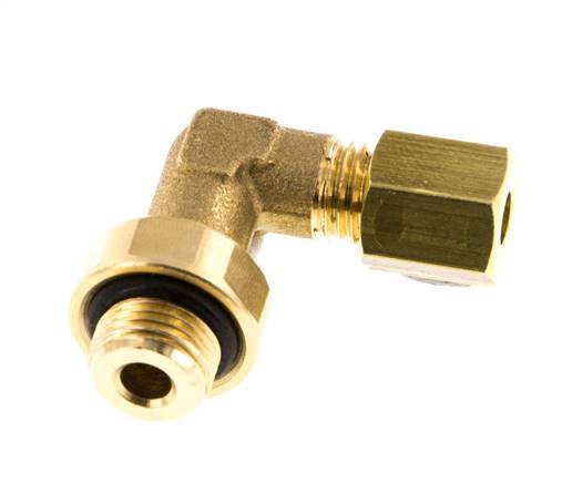 4mm & G1/8'' Brass Elbow Compression Fitting with Male Threads 150 bar NBR Adjustable DIN EN 1254-2