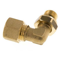 10mm & G1/4'' Brass Elbow Compression Fitting with Male Threads 95 bar NBR Adjustable DIN EN 1254-2