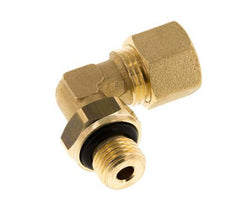 10mm & G1/4'' Brass Elbow Compression Fitting with Male Threads 95 bar NBR Adjustable DIN EN 1254-2