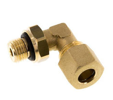 10mm & G1/4'' Brass Elbow Compression Fitting with Male Threads 95 bar NBR Adjustable DIN EN 1254-2