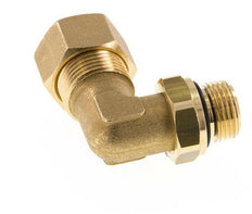 14mm & G3/8'' Brass Elbow Compression Fitting with Male Threads 89 bar NBR Adjustable DIN EN 1254-2