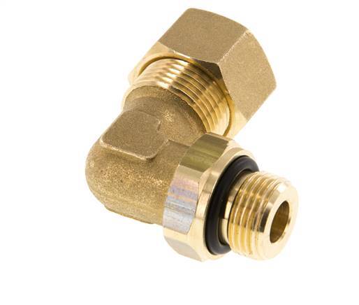 14mm & G3/8'' Brass Elbow Compression Fitting with Male Threads 89 bar NBR Adjustable DIN EN 1254-2