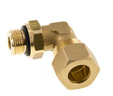 14mm & G3/8'' Brass Elbow Compression Fitting with Male Threads 89 bar NBR Adjustable DIN EN 1254-2