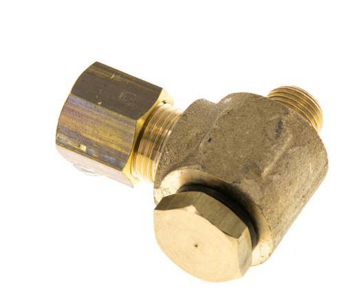 8mm & G1/8'' Brass Swivel Joint Compression Fitting with Male Threads 135 bar Polyamide DIN EN 1254-2