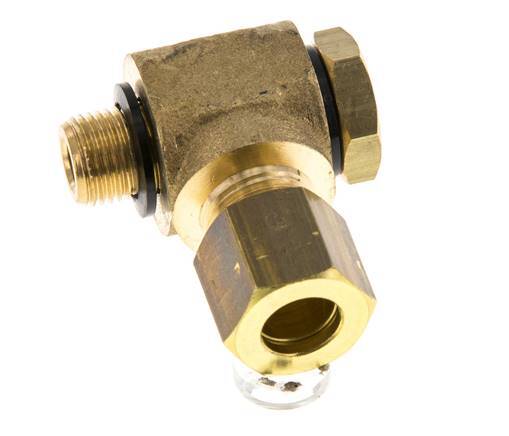 8mm & G1/8'' Brass Swivel Joint Compression Fitting with Male Threads 135 bar Polyamide DIN EN 1254-2