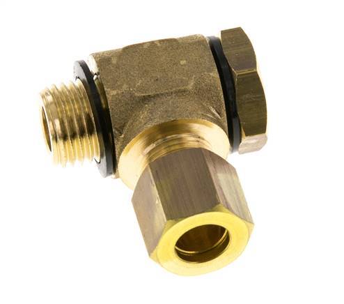 8mm & G1/4'' Brass Swivel Joint Compression Fitting with Male Threads 135 bar Polyamide DIN EN 1254-2