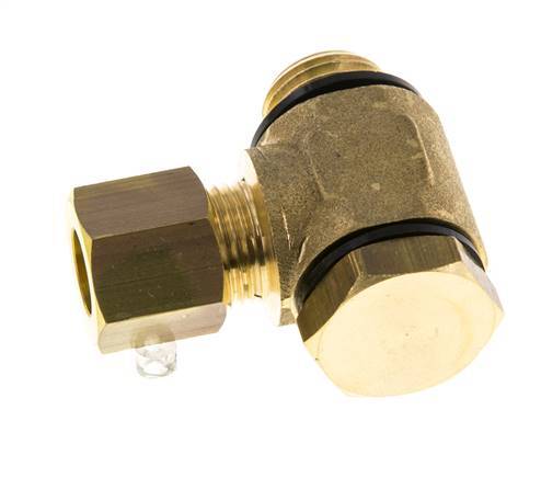 8mm & G1/4'' Brass Swivel Joint Compression Fitting with Male Threads 135 bar Polyamide DIN EN 1254-2