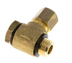8mm & G1/4'' Brass Swivel Joint Compression Fitting with Male Threads 135 bar Polyamide DIN EN 1254-2