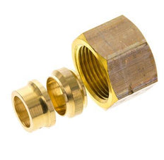 Accesorio de compresión recto de latón de 14 mm DN 1676 bar DIN EN 1254-2