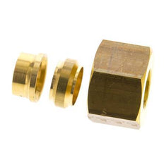 Accesorio de compresión recto de latón de 14 mm DN 1676 bar DIN EN 1254-2