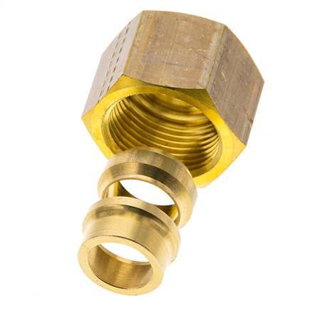 Accesorio de compresión recto de latón de 14 mm DN 1676 bar DIN EN 1254-2