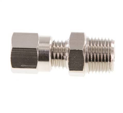 4LL & R1/8'' Nickel plated Brass Straight Cutting Fitting with Male Threads 100 bar ISO 8434-1 [5 Pieces]