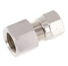 8LL & G1/4'' Nickel plated Brass Straight Cutting Fitting with Female Threads 100 bar ISO 8434-1 [2 Pieces]