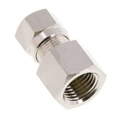 8LL & G1/4'' Nickel plated Brass Straight Cutting Fitting with Female Threads 100 bar ISO 8434-1 [2 Pieces]