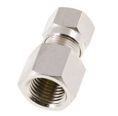 8LL & G1/4'' Nickel plated Brass Straight Cutting Fitting with Female Threads 100 bar ISO 8434-1 [2 Pieces]