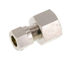8LL & G3/8'' Nickel plated Brass Straight Cutting Fitting with Female Threads 100 bar ISO 8434-1 [2 Pieces]