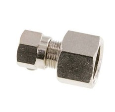 8LL & G3/8'' Nickel plated Brass Straight Cutting Fitting with Female Threads 100 bar ISO 8434-1 [2 Pieces]