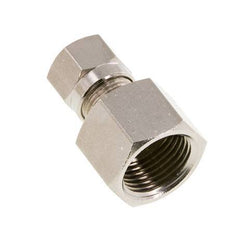 8LL & G3/8'' Nickel plated Brass Straight Cutting Fitting with Female Threads 100 bar ISO 8434-1 [2 Pieces]