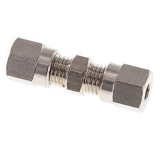 4LL Nickel plated Brass Straight Cutting Fitting 100 bar ISO 8434-1 [2 Pieces]