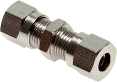 4LL Nickel plated Brass Straight Cutting Fitting 100 bar ISO 8434-1 [2 Pieces]
