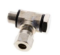 6LL & G1/8'' Nickel plated Brass Swivel Joint Cutting Fitting with Male Threads 100 bar Rotatable ISO 8434-1 [2 Pieces]