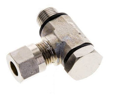 6LL & G1/8'' Nickel plated Brass Swivel Joint Cutting Fitting with Male Threads 100 bar Rotatable ISO 8434-1 [2 Pieces]