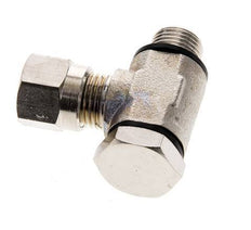 6LL & G1/8'' Nickel plated Brass Swivel Joint Cutting Fitting with Male Threads 100 bar Rotatable ISO 8434-1 [2 Pieces]