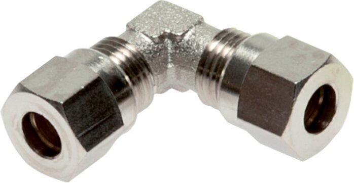 4LL Nickel plated Brass Elbow Cutting Fitting 100 bar ISO 8434-1 [2 Pieces]